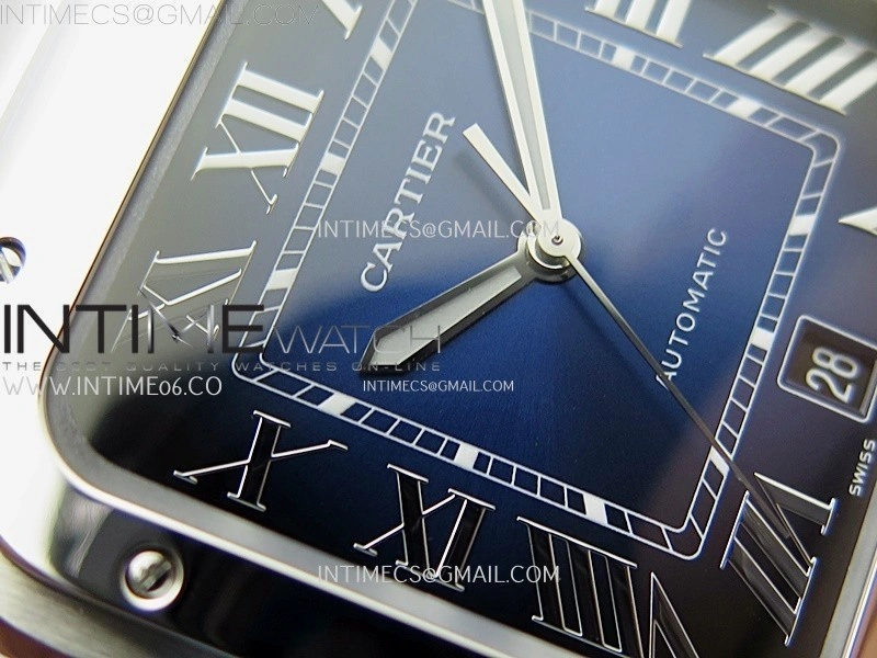 Santos de Cartier 40mm SS BVF 1:1 Best Edition Blue Dial on SS SmartLinks Bracelet MIYOTA 9015