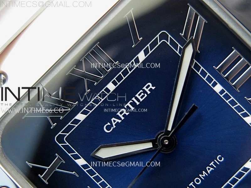 Santos de Cartier 40mm SS BVF 1:1 Best Edition Blue Dial on SS SmartLinks Bracelet MIYOTA 9015