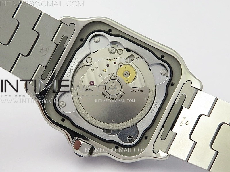 Santos de Cartier 40mm SS BVF 1:1 Best Edition Blue Dial on SS SmartLinks Bracelet MIYOTA 9015