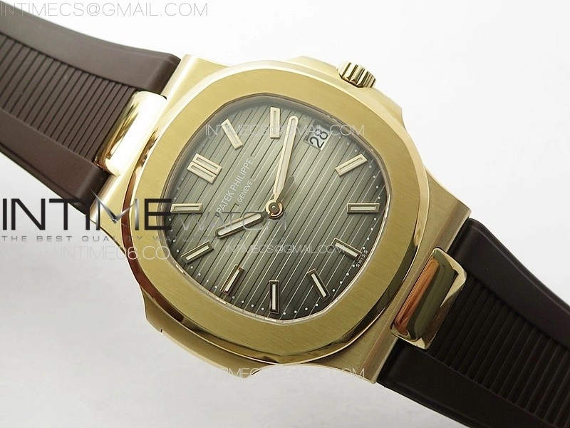 Nautilus 5711 1R PPF 1:1 Best Edition Brown Textured Dial on Brown Rubber Strap 324CS