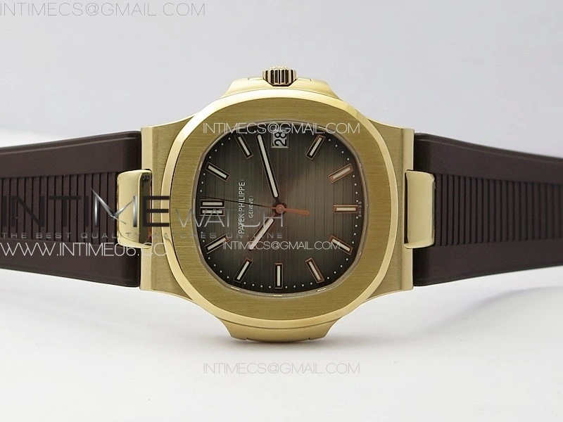 Nautilus 5711 1R PPF 1:1 Best Edition Brown Textured Dial on Brown Rubber Strap 324CS