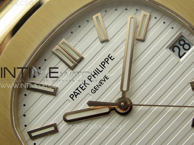 Nautilus 5711 1R PPF 1:1 Best Edition White Textured Dial on Brown Rubber Strap 324CS