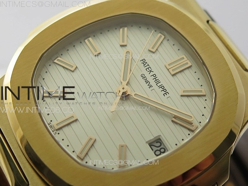 Nautilus 5711 1R PPF 1:1 Best Edition White Textured Dial on Brown Rubber Strap 324CS