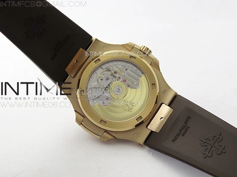 Nautilus 5711 1R PPF 1:1 Best Edition White Textured Dial on Brown Rubber Strap 324CS