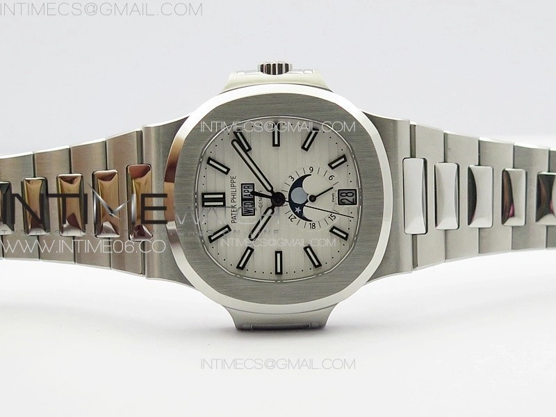 Nautilus 5726 Full Function SS PPF 1:1 Best Edition White Dial on SS Bracelet PPF324