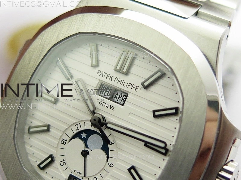 Nautilus 5726 Full Function SS PPF 1:1 Best Edition White Dial on SS Bracelet PPF324