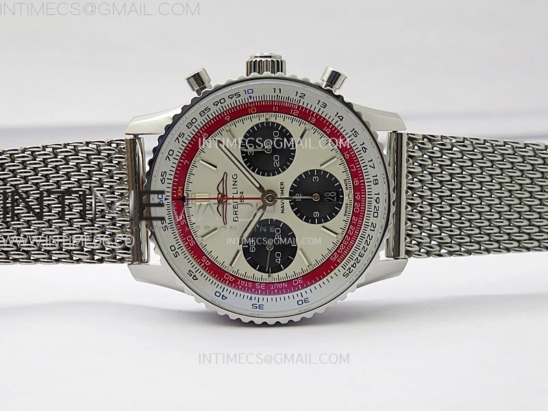 Navitimer B01 43mm SS B50 Best Edition White Dial Black Subdial On SS Bracelet A7750