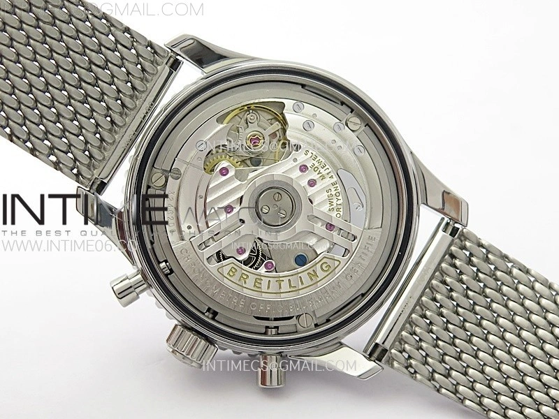 Navitimer B01 43mm SS B50 Best Edition White Dial Black Subdial On SS Bracelet A7750