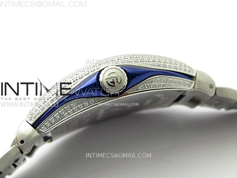 Vanguard V45 Full Diamonds ABF Best Edition Full Paved Diamonds Dial Blue Markers On Full Paved Diamonds Bracelet A2824