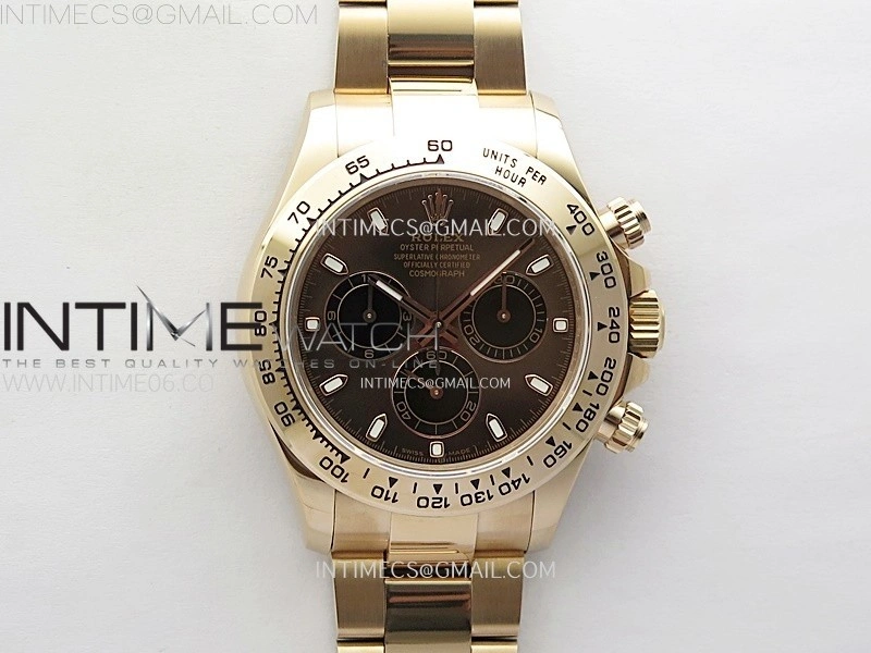 Daytona 116505 QF 1:1 Best Edition Brown Dial Black Subdial on RG Bracelet SH4130 V3
