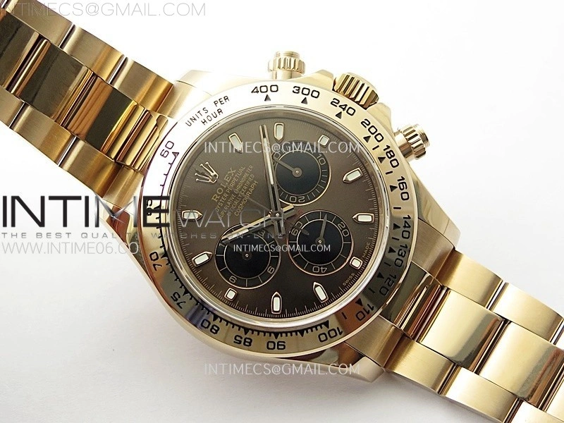 Daytona 116505 QF 1:1 Best Edition Brown Dial Black Subdial on RG Bracelet SH4130 V3