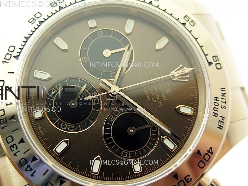 Daytona 116505 QF 1:1 Best Edition Brown Dial Black Subdial on RG Bracelet SH4130 V3