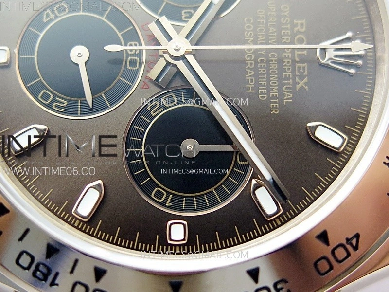 Daytona 116505 QF 1:1 Best Edition Brown Dial Black Subdial on RG Bracelet SH4130 V3