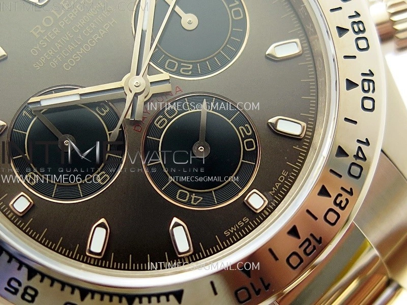 Daytona 116505 QF 1:1 Best Edition Brown Dial Black Subdial on RG Bracelet SH4130 V3