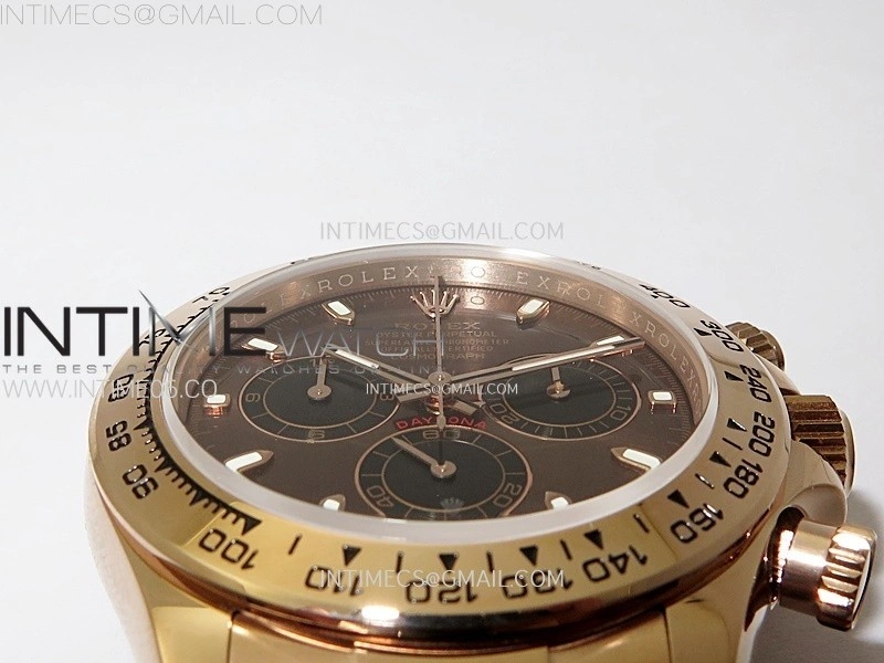 Daytona 116505 QF 1:1 Best Edition Brown Dial Black Subdial on RG Bracelet SH4130 V3