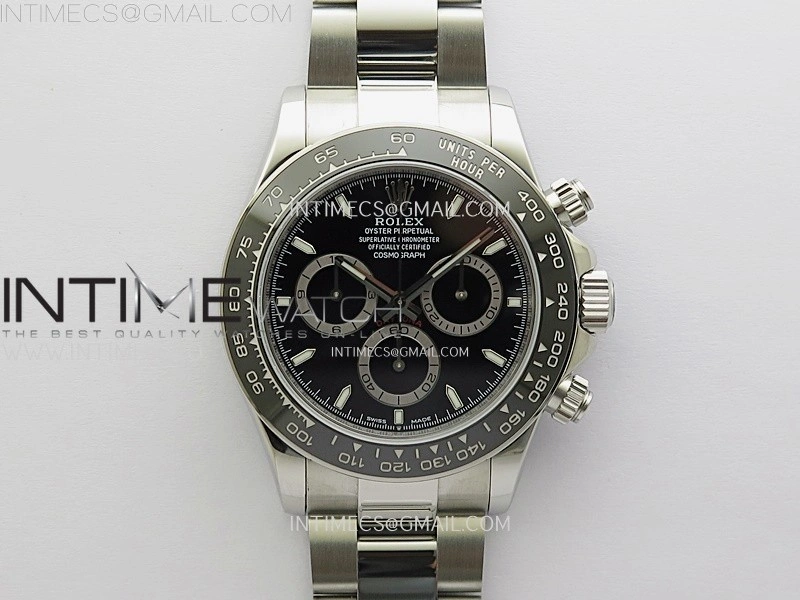 Daytona 126500 904L SS ESF 1:1 Best Edition Black Dial on 904L SS Bracelet A4131 Mod