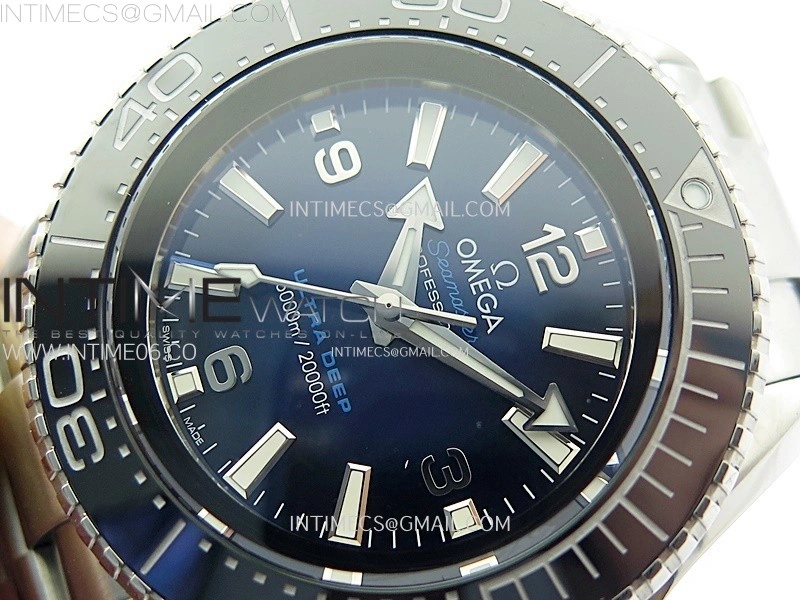 Seamaster 6000M Ultra Deep SS TF 1:1 Best Edition Blue Dial Blue Ceramic Bezel on SS Bracelet A2824