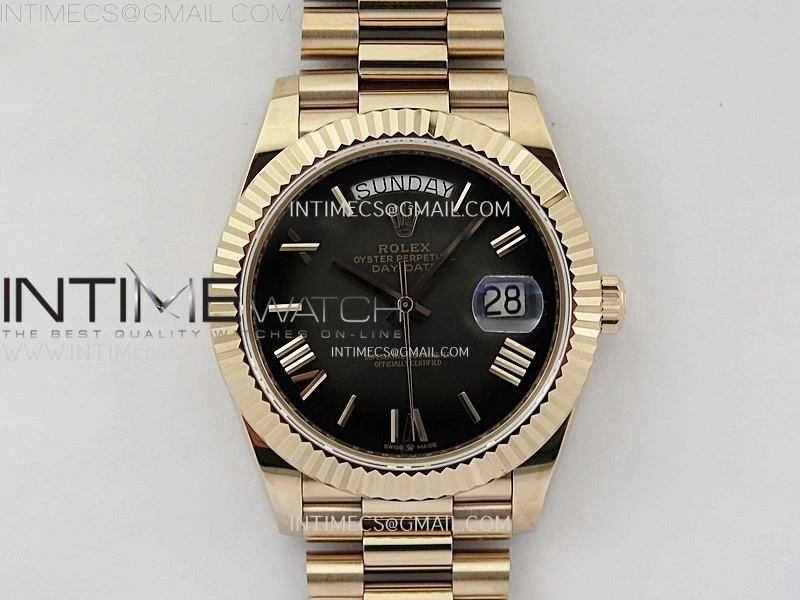 Day Date 40mm 228235 Gain Weight RG tungsten APSF 1:1 Best Edition Black Gradient Dial on RG President Bracelet A3255