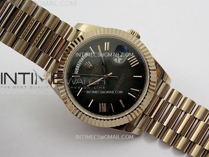 Day Date 40mm 228235 Gain Weight RG tungsten APSF 1:1 Best Edition Black Gradient Dial on RG President Bracelet A3255