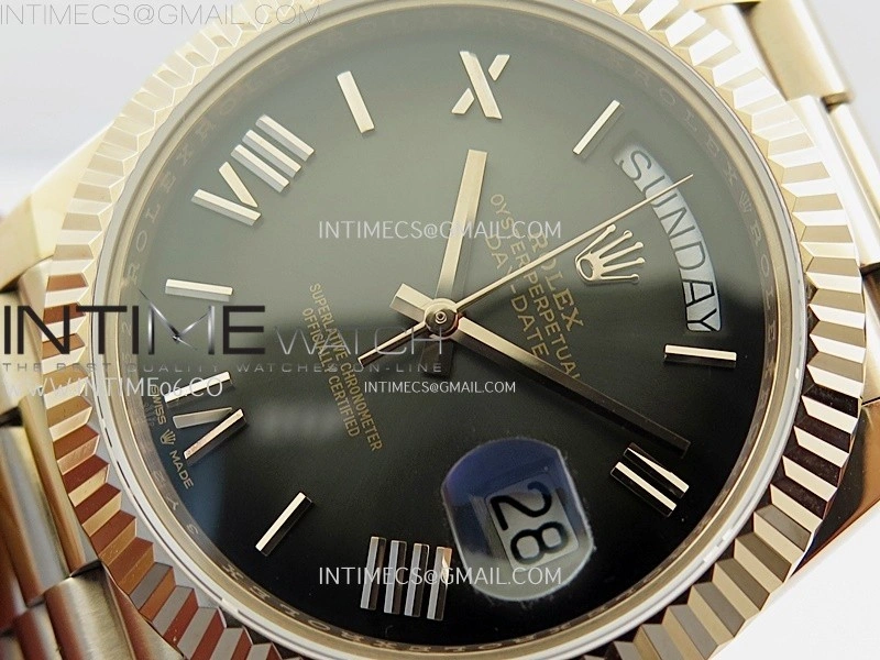 Day Date 40mm 228235 Gain Weight RG tungsten APSF 1:1 Best Edition Black Gradient Dial on RG President Bracelet A3255