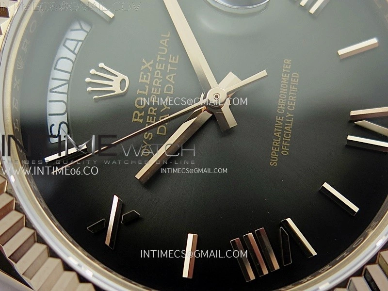 Day Date 40mm 228235 Gain Weight RG tungsten APSF 1:1 Best Edition Black Gradient Dial on RG President Bracelet A3255