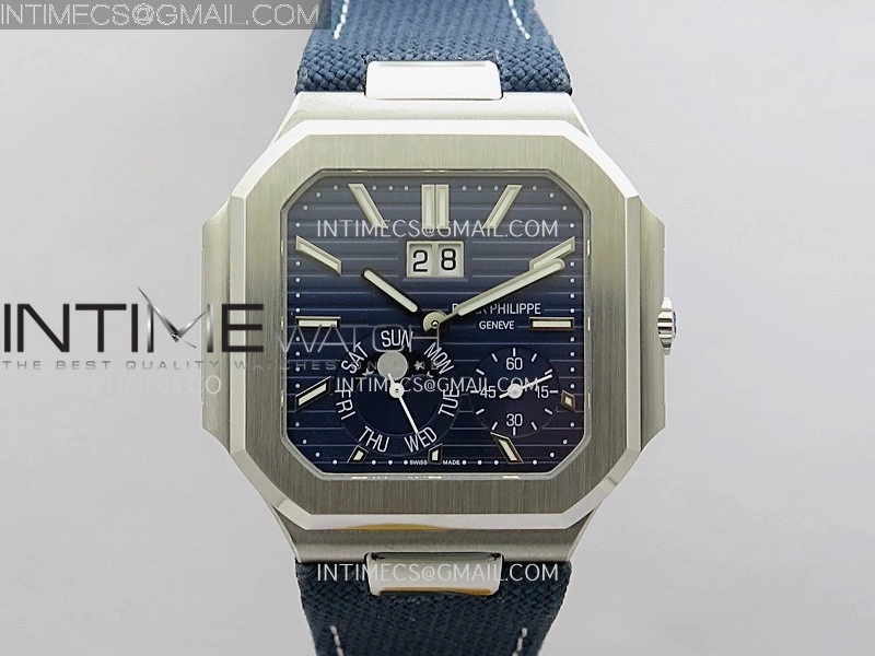 Cubitus 5822 SS HLF Best Edition Blue Dial On Blue Nylon Strap Super Clone Asian 240