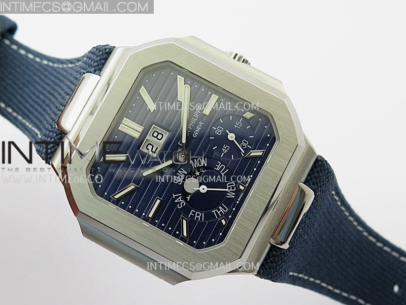 Cubitus 5822 SS HLF Best Edition Blue Dial On Blue Nylon Strap Super Clone Asian 240