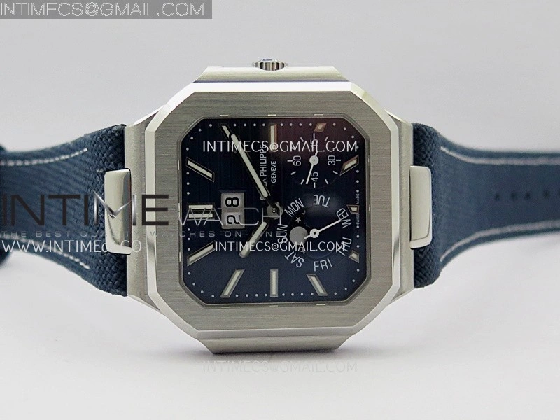 Cubitus 5822 SS HLF Best Edition Blue Dial On Blue Nylon Strap Super Clone Asian 240