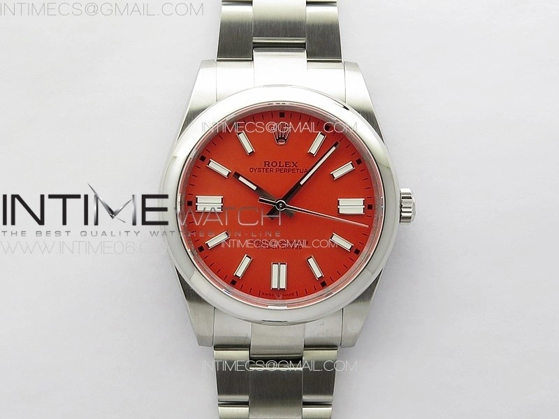 Oyster Perpetual 41mm 124300 904L Steel GMF 1:1 Best Edition Red Dial on SS Bracelet VR3230 V2