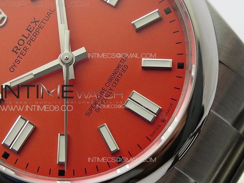Oyster Perpetual 41mm 124300 904L Steel GMF 1:1 Best Edition Red Dial on SS Bracelet VR3230 V2