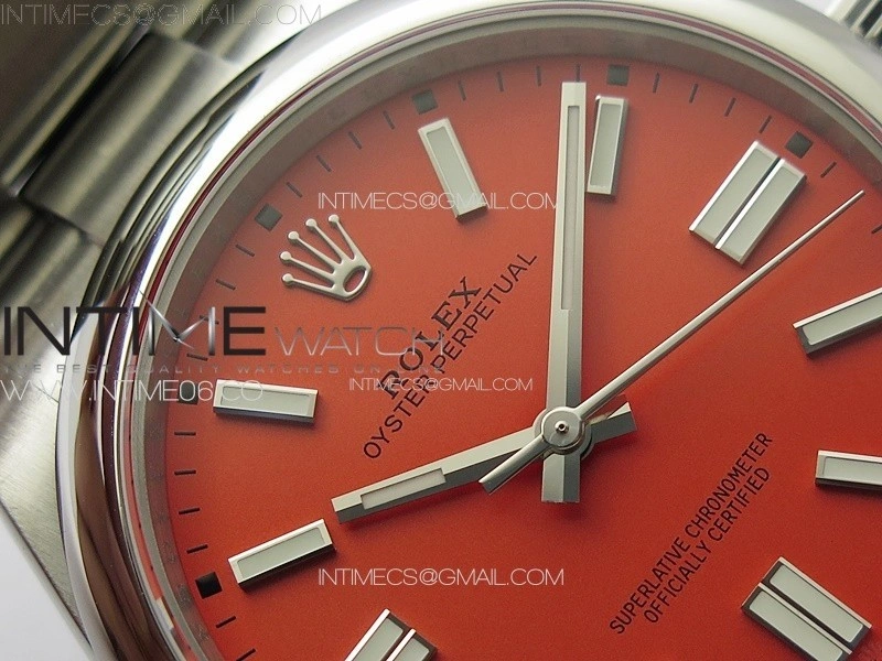 Oyster Perpetual 41mm 124300 904L Steel GMF 1:1 Best Edition Red Dial on SS Bracelet VR3230 V2
