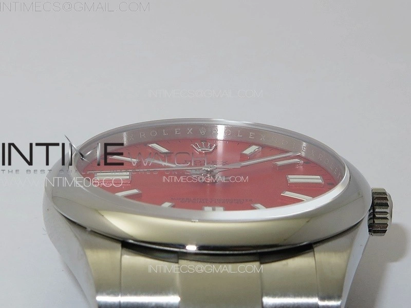 Oyster Perpetual 41mm 124300 904L Steel GMF 1:1 Best Edition Red Dial on SS Bracelet VR3230 V2