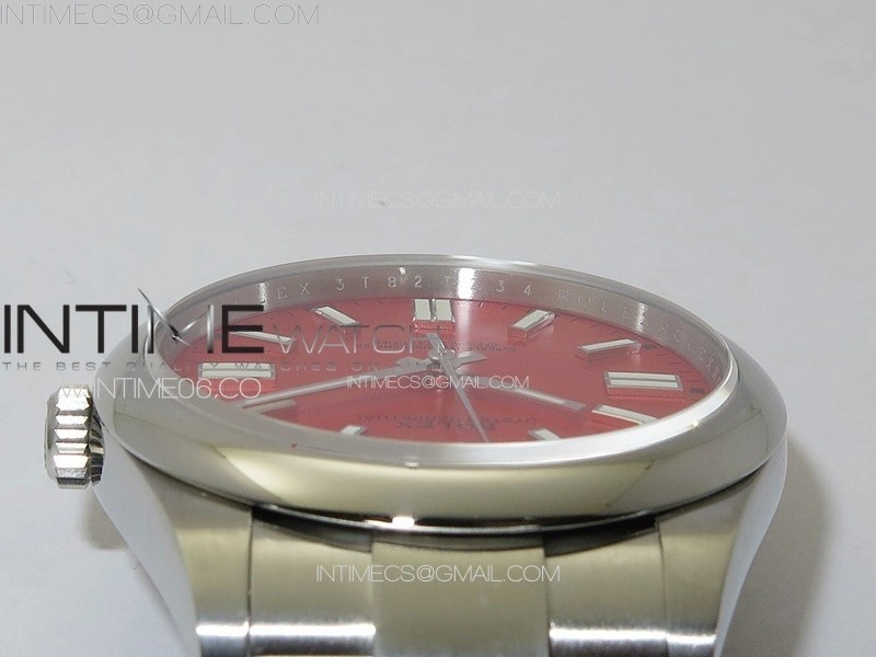 Oyster Perpetual 41mm 124300 904L Steel GMF 1:1 Best Edition Red Dial on SS Bracelet VR3230 V2