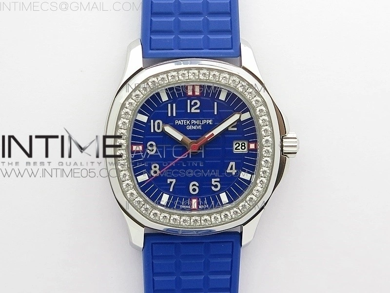 Aquanaut 5067A SS PPF 1:1 Best Edition Blue Textured Dial on Blue Rubber Strap AE23