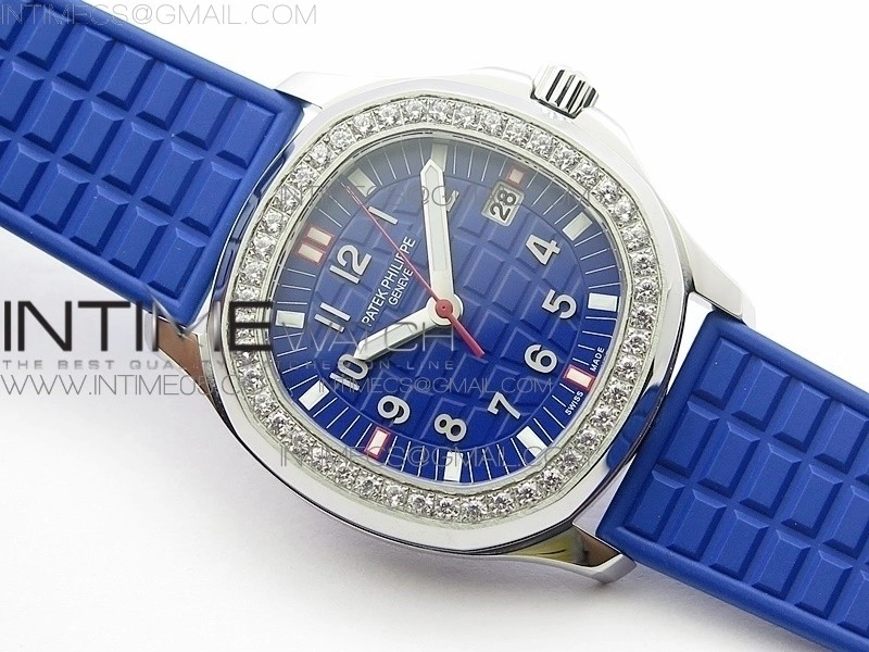 Aquanaut 5067A SS PPF 1:1 Best Edition Blue Textured Dial on Blue Rubber Strap AE23
