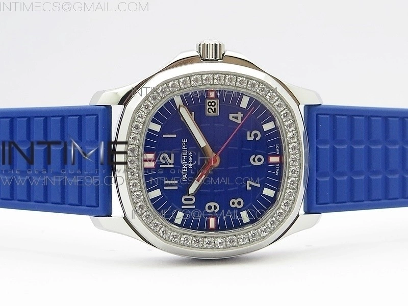 Aquanaut 5067A SS PPF 1:1 Best Edition Blue Textured Dial on Blue Rubber Strap AE23