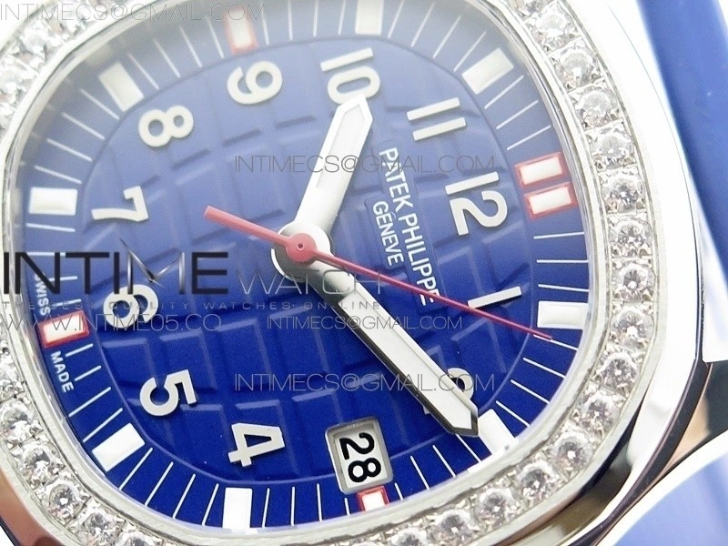Aquanaut 5067A SS PPF 1:1 Best Edition Blue Textured Dial on Blue Rubber Strap AE23