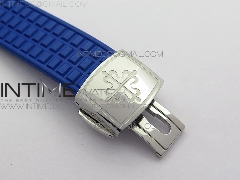 Aquanaut 5067A SS PPF 1:1 Best Edition Blue Textured Dial on Blue Rubber Strap AE23