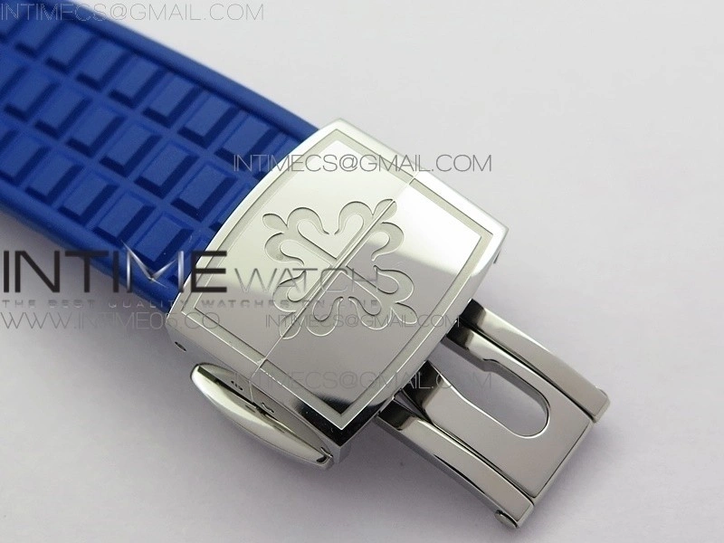 Aquanaut 5067A SS PPF 1:1 Best Edition Blue Textured Dial on Blue Rubber Strap AE23