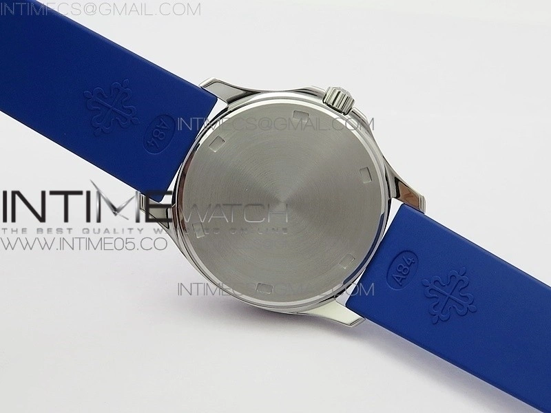 Aquanaut 5067A SS PPF 1:1 Best Edition Blue Textured Dial on Blue Rubber Strap AE23