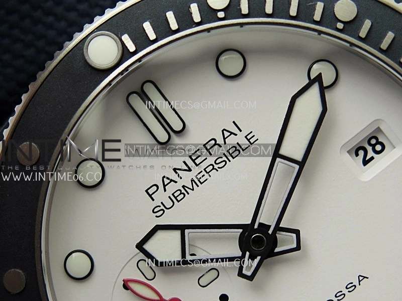 PAM1543 Luna Rossa Submersible 44mm Ceramic VSF 1:1 Best Edition White Dial On Blue Fabric Strap P900