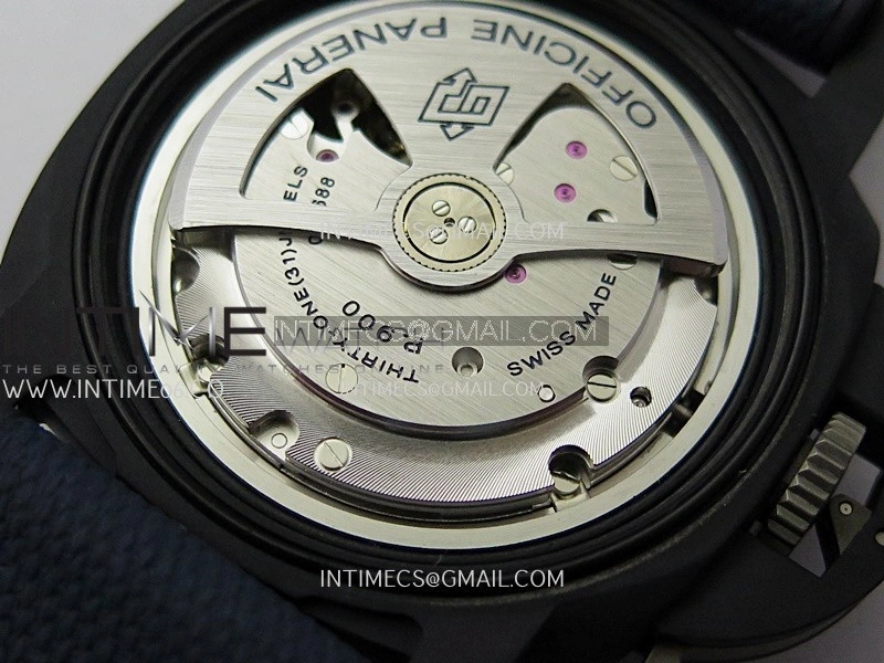 PAM1543 Luna Rossa Submersible 44mm Ceramic VSF 1:1 Best Edition White Dial On Blue Fabric Strap P900