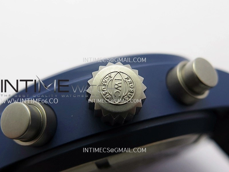 Pilot Chrono IW389404 Blue Ceramic APSF 1:1 Best Edition Blue Dial On Blue Nylon Strap Super Clone A69385