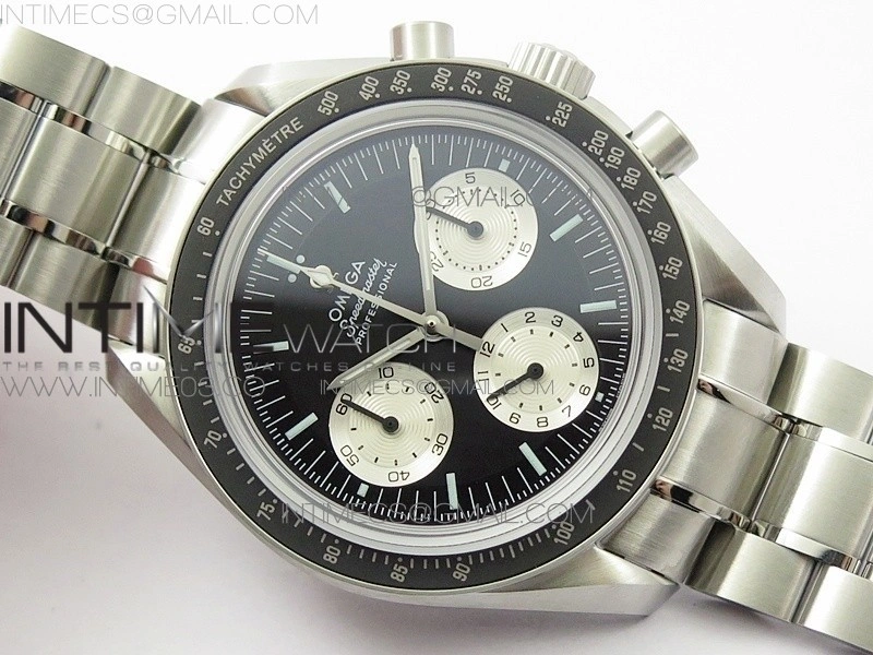 Speedmaster SS “Speedy Tuesday” OMF Best Edition Black Dial on SS Bracelet Manual Winding Chrono Movement