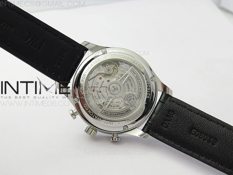 Portuguese Chrono IW371615 ZF 1:1 Best Edition Green Dial on Black Leather Strap A69355