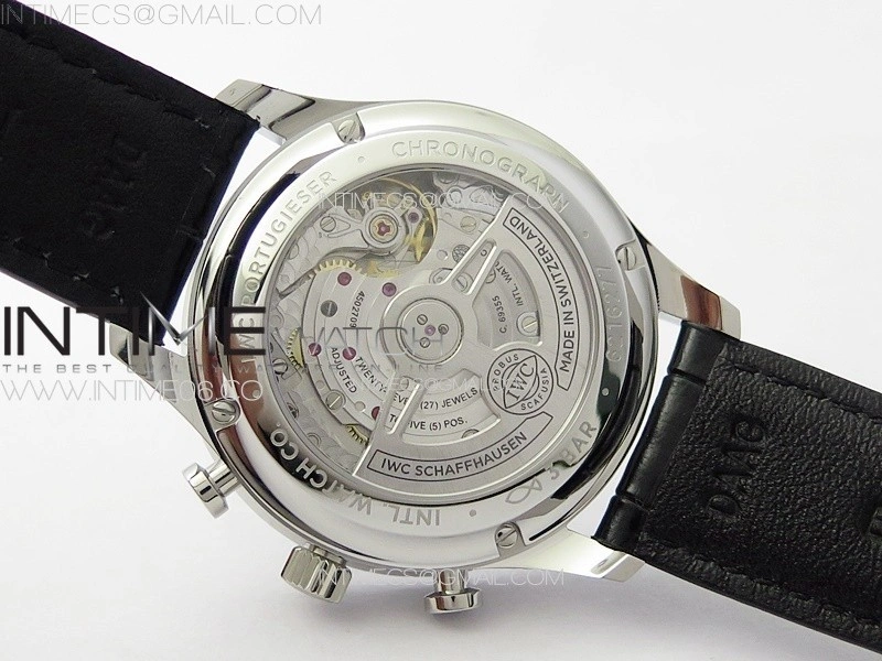 Portuguese Chrono IW371615 ZF 1:1 Best Edition Green Dial on Black Leather Strap A69355