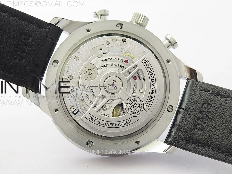 Portuguese Chrono IW371615 ZF 1:1 Best Edition Green Dial on Black Leather Strap A69355
