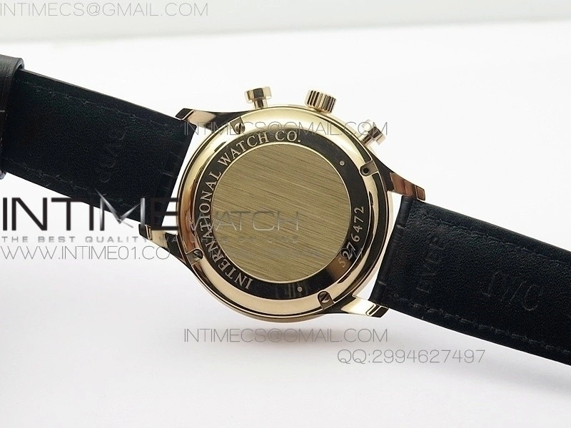 Portuguese IW371482 ZF V3 1:1 Best Edition RG Gray dial on Black Leather Strap A79350