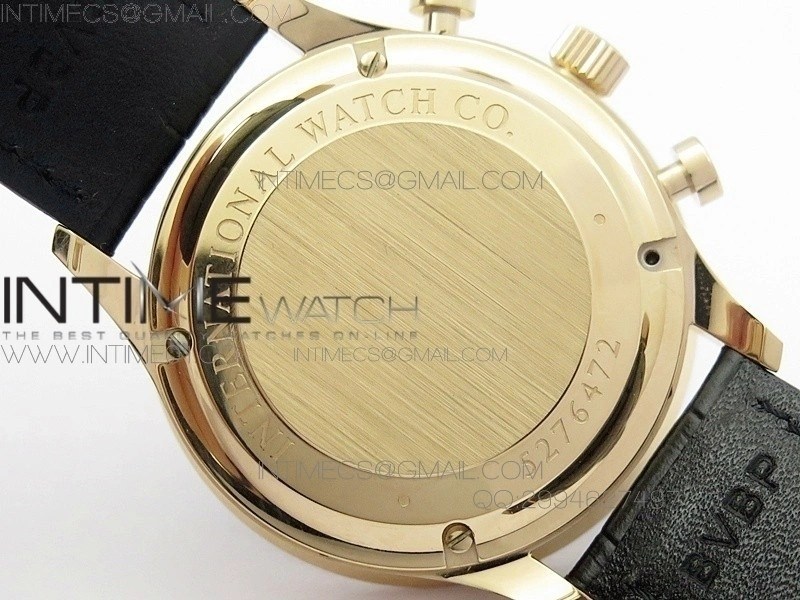 Portuguese IW371482 ZF V3 1:1 Best Edition RG Gray dial on Black Leather Strap A79350