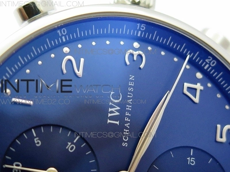 Portuguese IW371491 ZF V3 1:1 Best Edition SS Blue dial on Black Leather Strap A79350